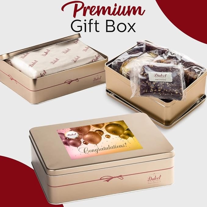 Gift Baskets Food Gifts, Congratulations Gift Baskets for Women, Men, Mom, Dad, Friends, Daughter, Sister, College Students & Corporates By Dulcet Gift Baskets