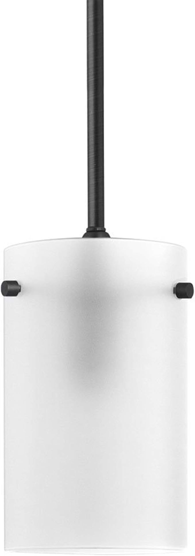 Linea di Liara Effimero Modern Matte Black Pendant Light Fixtures Over Kitchen Island Sink Lighting Ceiling Hanging Farmhouse Mini Metal Industrial Pendant Lighting Medium Frosted Glass Shade