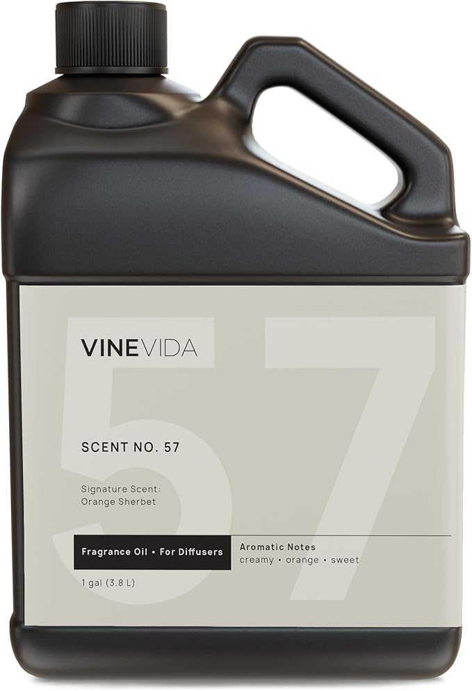 VINEVIDA [Gallon (128 Fl Oz)] Orange Sherbet Fragrance Oil for Cold Air Diffusers, Essential Oils for Diffuser Oil Refill & Air Freshener Room Spray