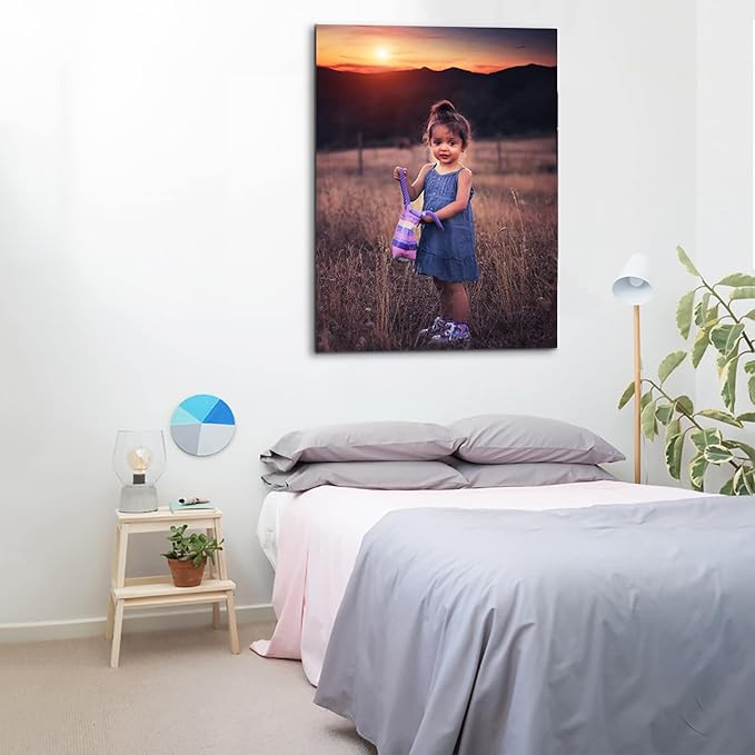 Looife Custom Canvas Prints, 16"x24" Custom Pictures Personalized Wall Art with Your Photo on Canvas for Wall Decor