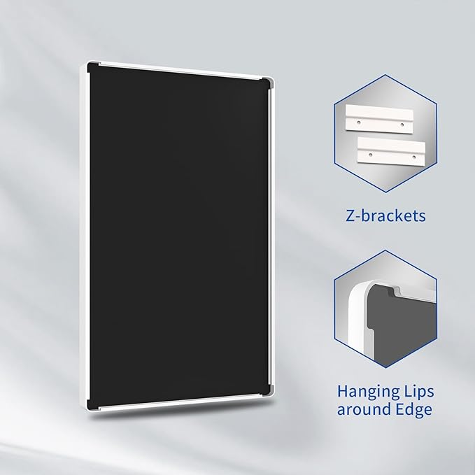 WEER White Bathroom Mirror 24X36 Inch, Rounded Rectangle White Metal Frame Mirror, Matte White Bathroom Vanity Mirror with Tempered Glass, Anti-Rust, Hangs Horizontally or Vertically