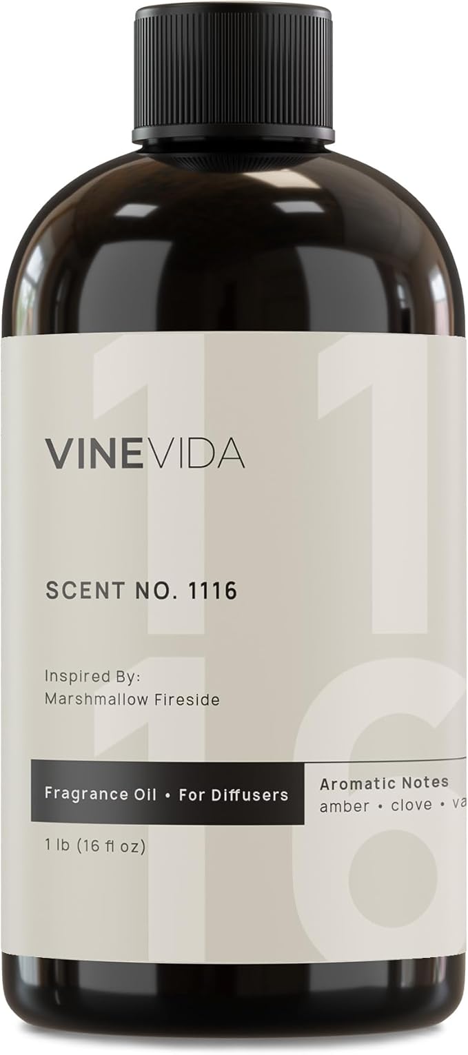VINEVIDA [16 Fl Oz] Scent NO. 1116 Fragrance Oil for Cold Air Diffusers, Aromatic Notes of Amber Clove Vanilla, Essential Oils for Diffuser Oil Refill & Air Freshener Room Spray