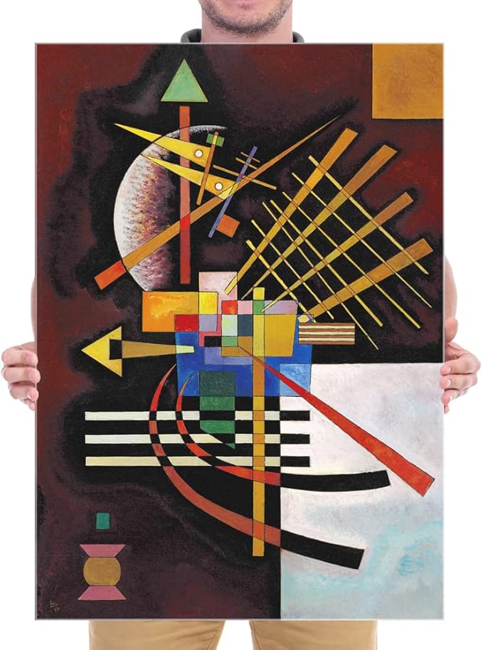 Wieco Art Canvas Prints Wall Art Above and Left,1925 by Wassily Kandinsky Classic Abstract Art Reproductions Canvas Wall Art for Living Room Home Decor Wall Decorations