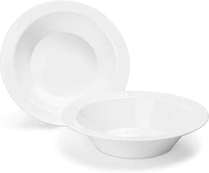 " OCCASIONS " 120 Bowls Pack, Heavyweight Disposable Wedding Party Plastic Bowls (14oz Soup Bowl, Plain White)