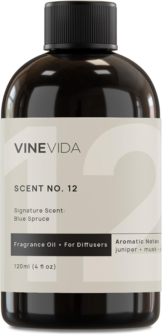VINEVIDA [4 Fl Oz] Blue Spruce Fragrance Oil for Cold Air Diffusers, Essential Oils for Diffuser Oil Refill & Air Freshener Room Spray