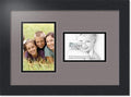 ArtToFrames Collage Photo Frame Double Mat with 1 - 3.5x5^ 4x6 Openings and Satin Black Frame