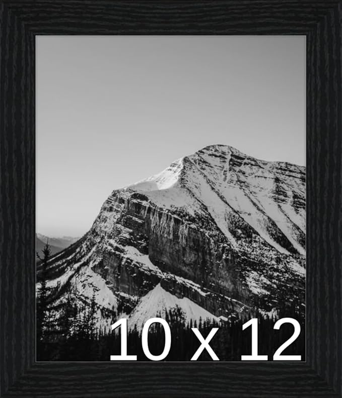 Frame It Easy 10 x 12 Black Grain Wood Frame (Derby)
