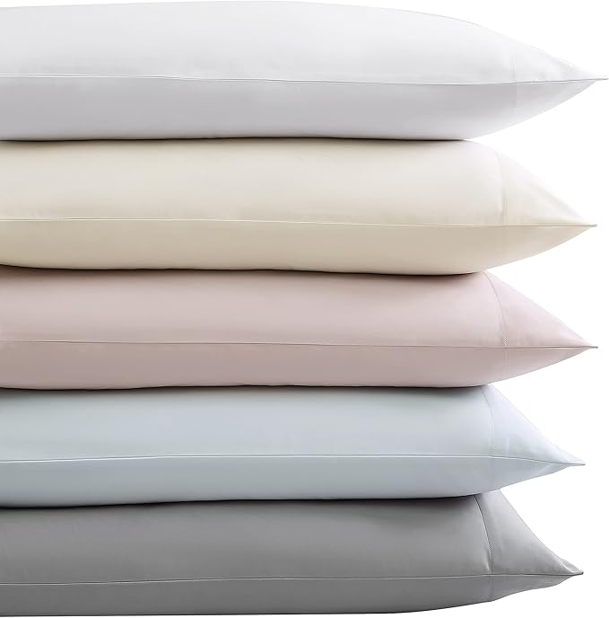 Vera Wang - Queen Sheet Set, Luxury Sateen Cotton Bedding, 800 Thread Count, Soft & Smooth Bedding Set (Rose Quartz, Queen)