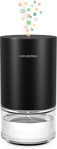 Essential Oil Diffuser Waterless Aromatherapy Diffusers for Home Large Room, Bedroom, Car, Office, Desk, Battery Operated, Small Diffuser for Pure Scent, 100mL Capacity, AN9 (Black)