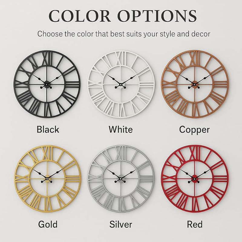 Minimalist Wall Clock, Kitchen Clocks, Housewarming Gifts, Modern Wall Clock, Oversized Wall Clock, Metal Wall Clock, Large Wall Clock (Gold, 16 Inch / 41 cm)