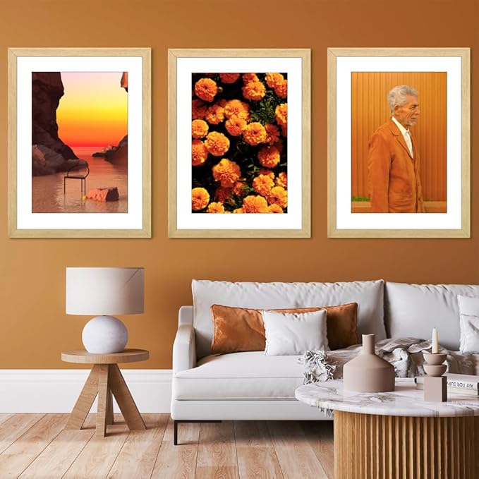 THREELOVE 20x28 Frame Wood Color, Display Picture 16x24 with mat or 20x28 Without mat, Photo Poster Picture Frame Wall Mounting Home Decor, 1-PCS