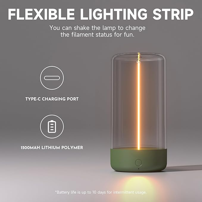 Mini Minimalist Table Lamp Cordless LED Desk Lamp Rechargeable Modern Night Lights Portable Nightstand Lamps Unique Ambient Light Mood Lighting for Bedroom, Beside, Nursery