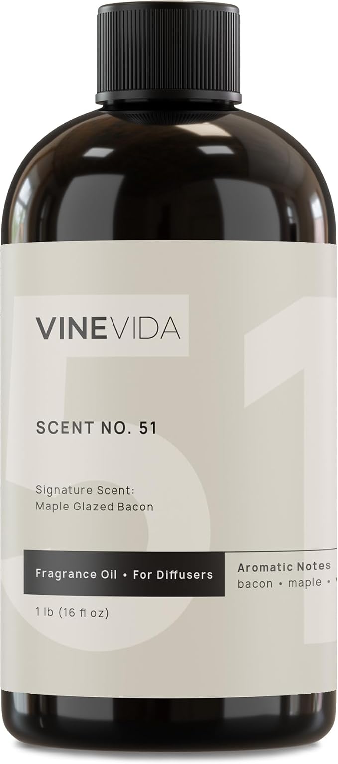VINEVIDA [16 Fl Oz] Maple Glazed Bacon Fragrance Oil for Cold Air Diffusers, Essential Oils for Diffuser Oil Refill & Air Freshener Room Spray