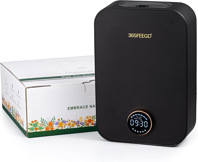 Home Diffuser|150ml Large Capacity Essential Oil Diffuser|Smart Bluetooth Controlled Pure Essential Oil Diffuser|24/7 Customizable Settings (Black)