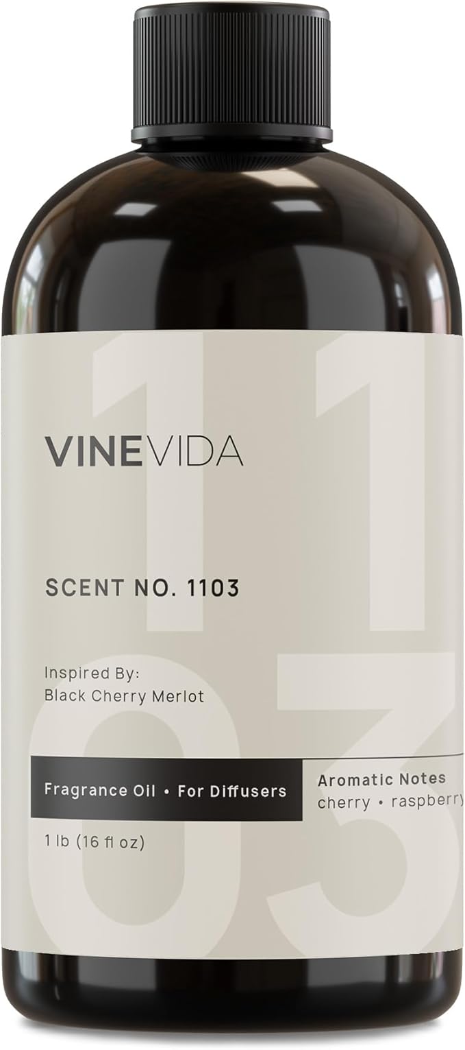 VINEVIDA [16 Fl Oz] Scent NO. 1103 Fragrance Oil for Cold Air Diffusers, Aromatic Notes of Cherry Raspberry Vanila, Essential Oils for Diffuser Oil Refill & Air Freshener Room Spray