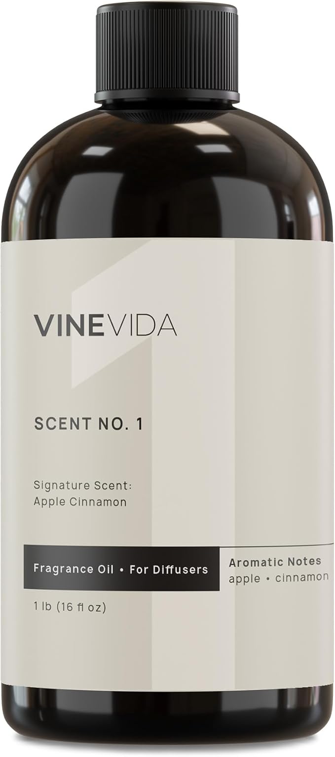 VINEVIDA [16 Fl Oz] Apple Cinnamon Fragrance Oil for Cold Air Diffusers, Essential Oils for Diffuser Oil Refill & Air Freshener Room Spray