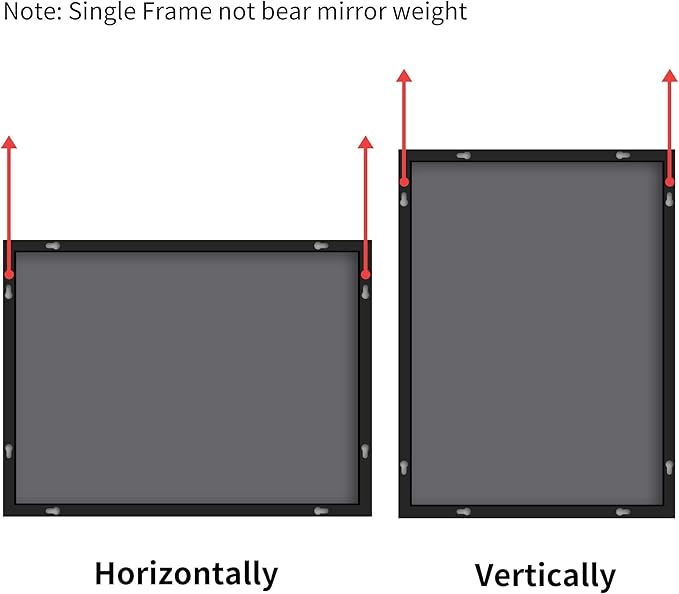 Bathroom Black Mirror, 36x55in Black Rectangle Mirror with Thin Metal Frame, Large Rectangular Wall Mirror for Bathroom, Living Room, Hair Salon, Big Farmhouse Mirror Hang Horizontal/Vertical