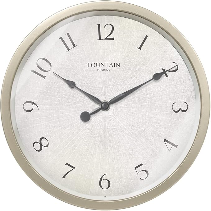 Modern Farmhouse Clock, No Ticking Silent Clock, Modern and Vintage (Morning Silver, 10 inch)