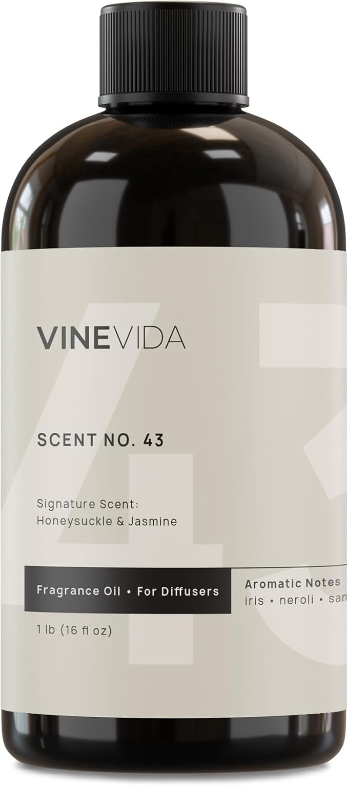 VINEVIDA [16 Fl Oz] Honeysuckle & Jasmine Fragrance Oil for Cold Air Diffusers, Essential Oils for Diffuser Oil Refill & Air Freshener Room Spray