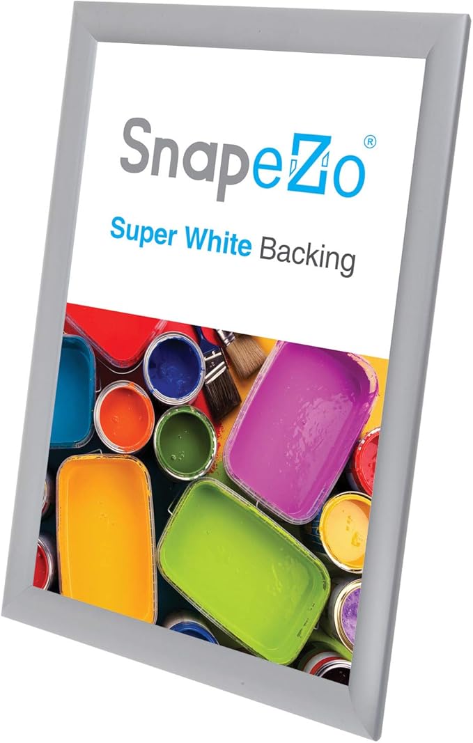 SnapeZo Silver Letter Frame 8.5x14 Inches, 1 Inch Profile, Front Loading Snap Display, Wall Mounted, Professional Series