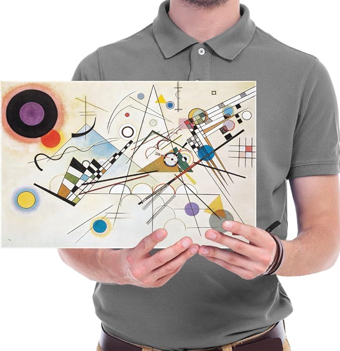 Wieco Art Canvas Wall Art Wassily Kandinsky Composition Viii Picture Print of Famous Paintings Canvas Prints Abstract Wall Art for Living Room Home Decor and Wall Decorations