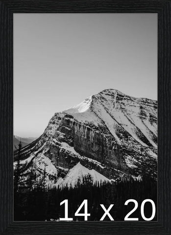 Frame It Easy 14 x 20 Black Grain Wood Frame (Derby)