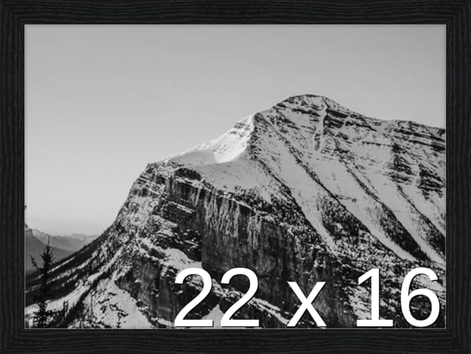 Frame It Easy 22 x 16 Black Grain Wood Frame (Derby)