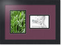 ArtToFrames Double-Multimat-110-815/89-FRBW26079 Collage Photo Frame Double Mat with 1-3.5x5, 4x6 Openings and Satin Black Frame