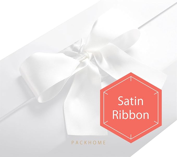 PACKHOME 17x14.5x5.5 Inches, Extra Large Gift Box with Lid, Magnetic Closure Boxes with Ribbon for Clothes and Large Gifts (Glossy White)