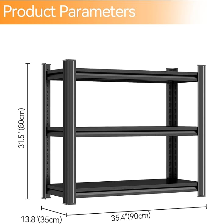 Tall Bookshelf with Open Shelves, Metal Office Book Shelf, Adjustable Organizer Bookcase, Standing Storage Organizer Shelf for Living Room (35.4" W*13.8" D*31.5" H)