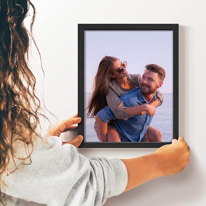Renditions Gallery 11X14 Custom Photo Prints with Real Wood Picture Frames. Create Personalized Photos with Peel & Stick Photo Frames. Single, Black Frame