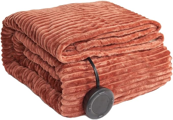 Heated Blanket Full Size 72"x84",ETL Certification-6 Heating Levels Electric Blanket&1-10 Hour Auto Off,Machine Washable Heating Blanket(RED)