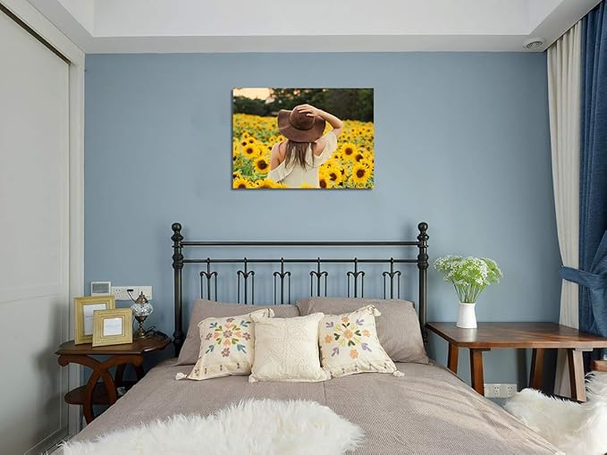 Looife Custom Wall Art Prints from Your Photo on 36x24in Canvas Personalized Wall Decor Paintings with Solid Wood Frame for Living Room Bedroom Kitchen and Office Ready to Hang