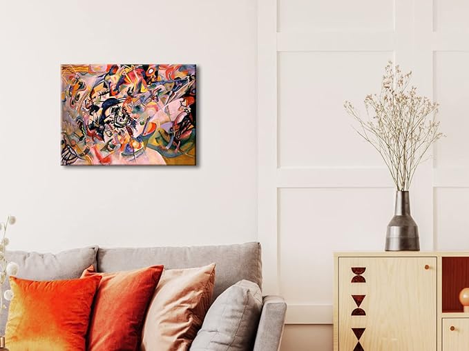 Wieco Art Canvas Prints Composition VII, 1913 by Wassily Kandinsky Classic Art Reproductions Canvas Wall Art for Home Decoration
