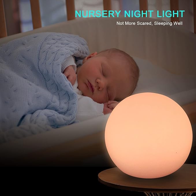 4-Pack 3-Inch Rechargeable LED Orb Lights – 16 Color Glow Spheres, 4 Modes, Waterproof Ambient Lighting Balls, Glowing Orbs for Indoor, Outdoor, Pool, Room, and Patio Decor