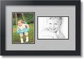 Art to Frames Double-Multimat-106-88/89-FRBW26079 Collage Photo Frame Double Mat with 2 - 5x7 Openings and Satin Black Frame