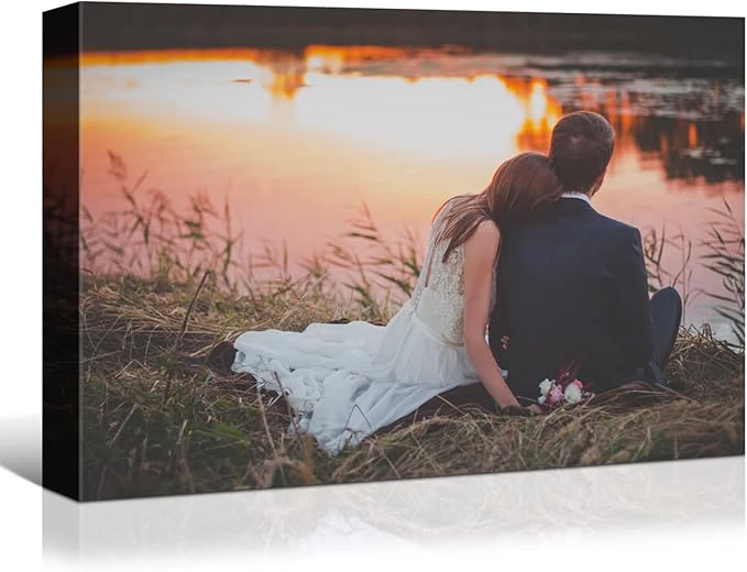 Looife Custom Canvas Prints, Personalized Wall Art with Your Photo on Canvas - 36"x24"