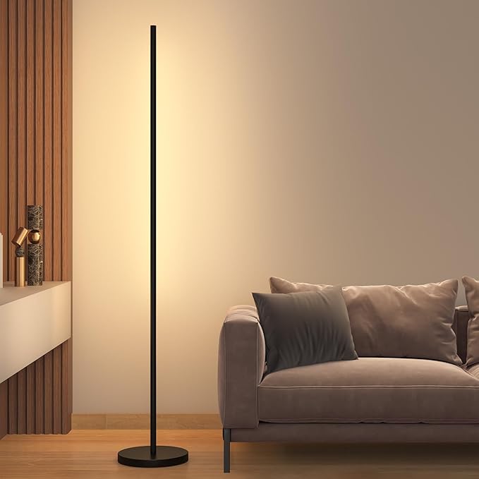 LED Corner Floor Lamp, 360°Rotating Head, Super Bright 1800LM Dimmable Minimalist Floor Lamps with Remote Control,3000K-6000K Modern Corner Light,67" Tall Standing Lamp for Living Room,Bedroom,Office