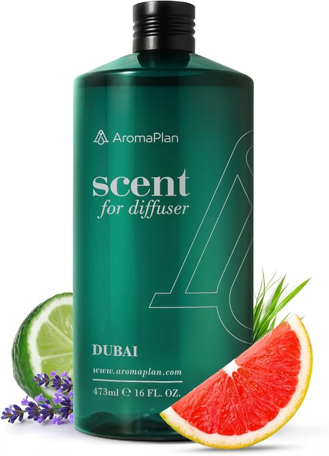 AromaPlan Hotel Scents Dubai 16 Fl Oz (473ml), Home Luxury Aroma & Hotel Diffuser Oil- Hotel Diffuser Oil for Aromatherapy- USA Made, Bigger Bottle, Bolder Aroma & Longer Lasting