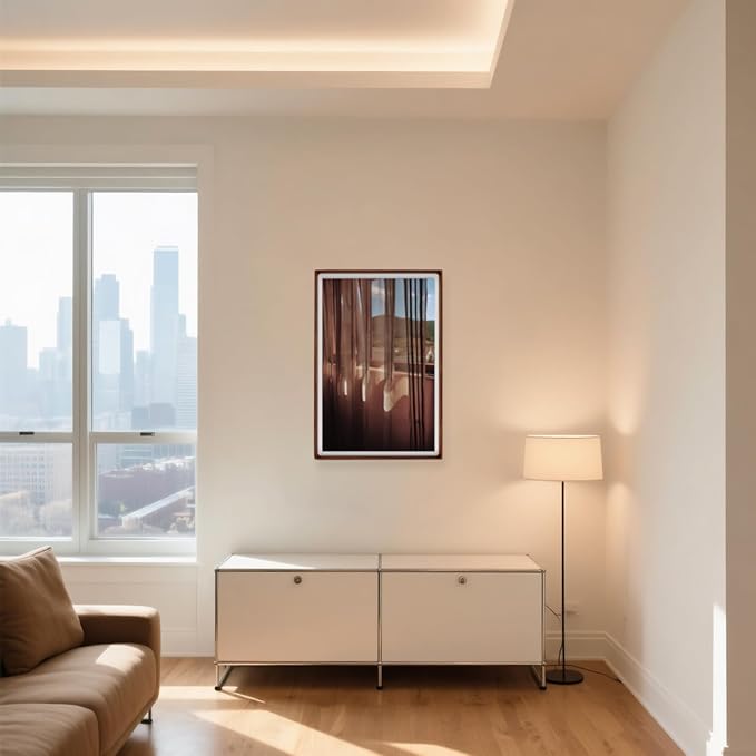 12x18 Picture Frame in Natural Walnut Wood, Solid Wooden Photo Frames Matted to 11x17, Gallery Poster Frames for Wall Mount
