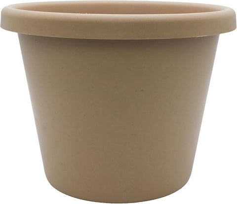 The HC Companies Classic Round Plastic Plant Pot w/Rolled Rim - Lightweight & UV Resistant Flower Pot for Herbs & More - Outdoor & Indoor Plant Pots w/Drainage (17 inch Sandstone, Pack of 1)