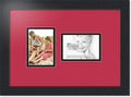 ArtToFrames Collage Photo Frame Double Mat with 2 - 3.5x5 Openings and Satin Black Frame
