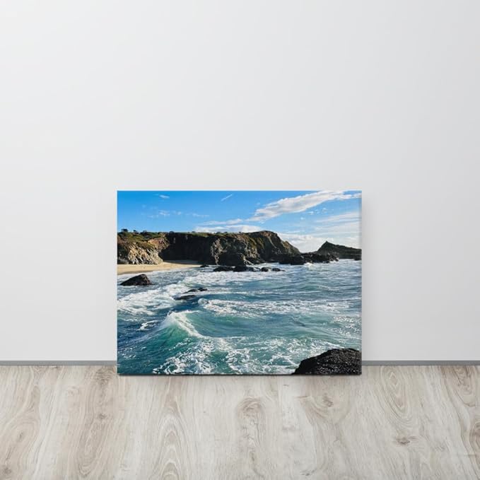 Bodega Bay Canvas Wall Art – Coastal Ocean Photography Print – California Nature Landscape Decor – Vertical Seascape Picture for Living Room or Bedroom (18x24 inches) Wrapped Canvas