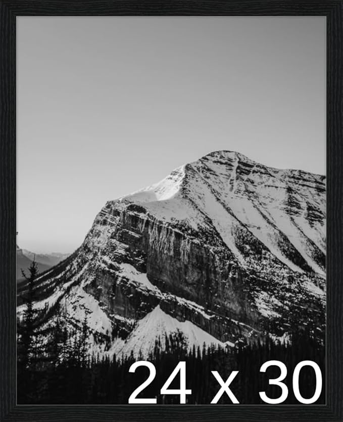 Frame It Easy 24 x 30 Black Grain Wood Frame (Derby)
