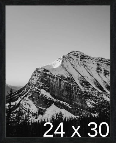 Frame It Easy 24 x 30 Black Grain Wood Frame (Derby)