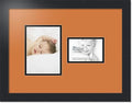 ArtToFrames Collage Photo Frame Double Mat with 1 - 3.5x5^ 5x7 Openings and Satin Black Frame