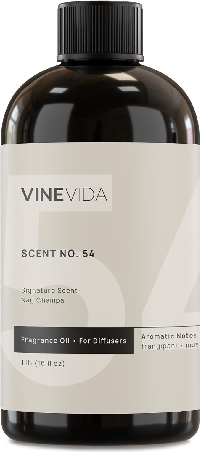 VINEVIDA [16 Fl Oz] Nag Champa Fragrance Oil for Cold Air Diffusers, Essential Oils for Diffuser Oil Refill & Air Freshener Room Spray