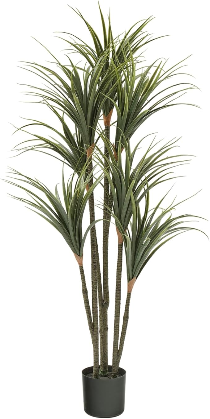 5Ft Artificial Yucca Tree Artificial Dracaena Tree Large Fauxe Agave Plant and Tall Artificial Plant for Living Room Home Office Decor Indoor and Outdoor