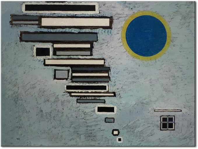 Wieco Art Canvas Wall Art Wassily Kandinsky Unequal 1932 Picture Print of Famous Paintings Canvas Prints Abstract Wall Art for Home Decor office decorationsand
