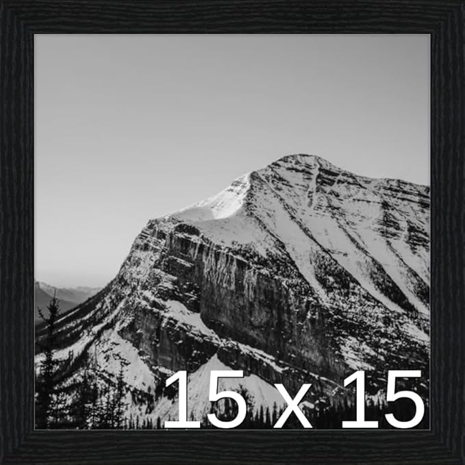 Frame It Easy 15 x 15 Black Grain Wood Frame (Derby)